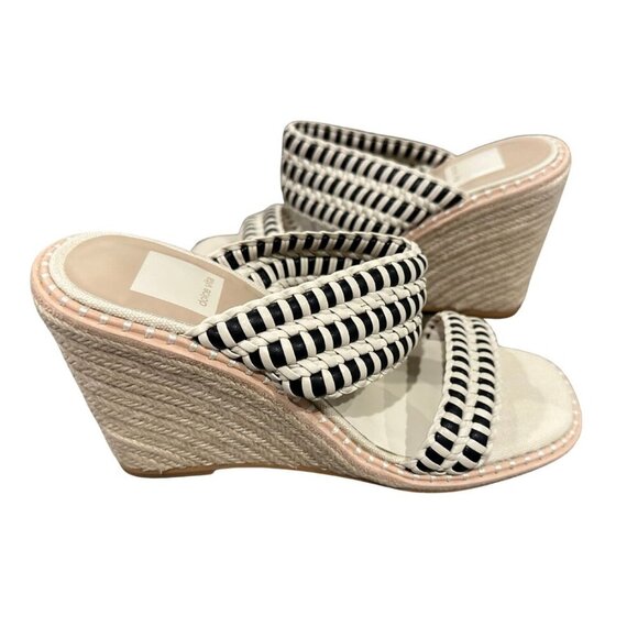 Dolce Vita Abigail Espadrille Wedge Sandals | Size 7 | NWOB | Black and Tan - Picture 5 of 15